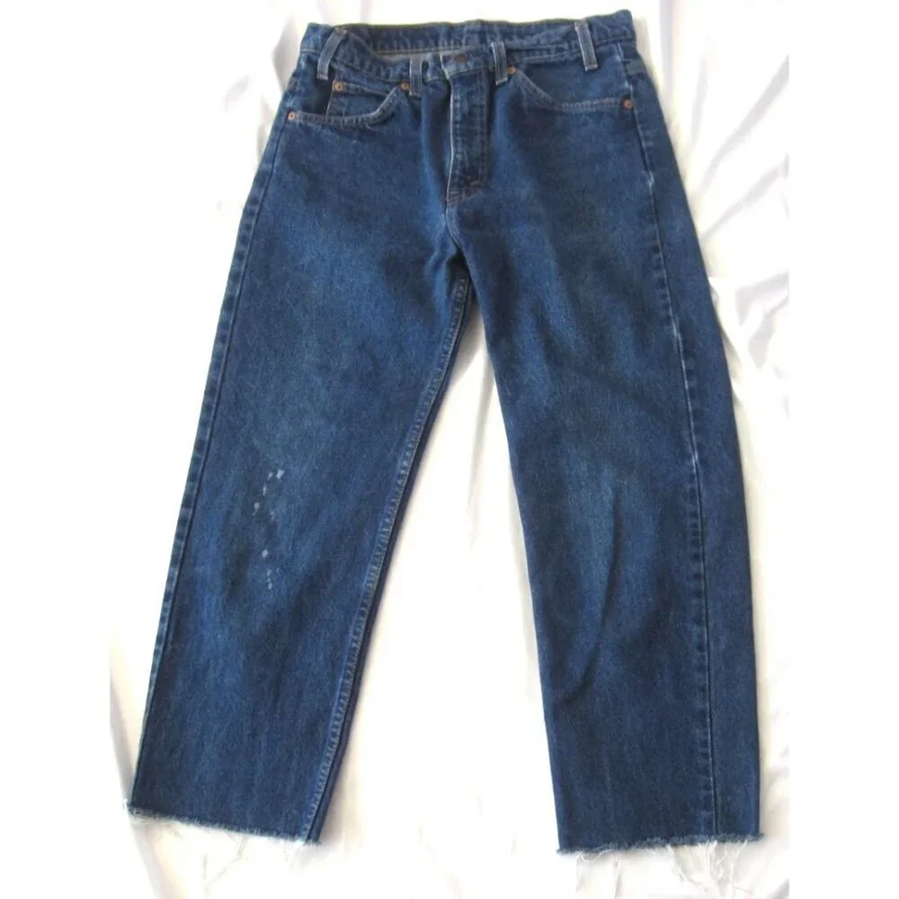 Vintage Levis 505 Denim Jeans Orange Tab‎ Men Distress 90's Sz W30 x L23 (MP503)
